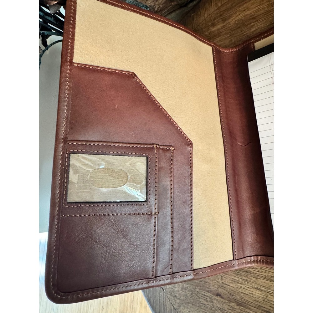 King Ranch Leather Notepad Portfolio Cognac Brown Running W 225445CGN NWT - Picture 3 of 8